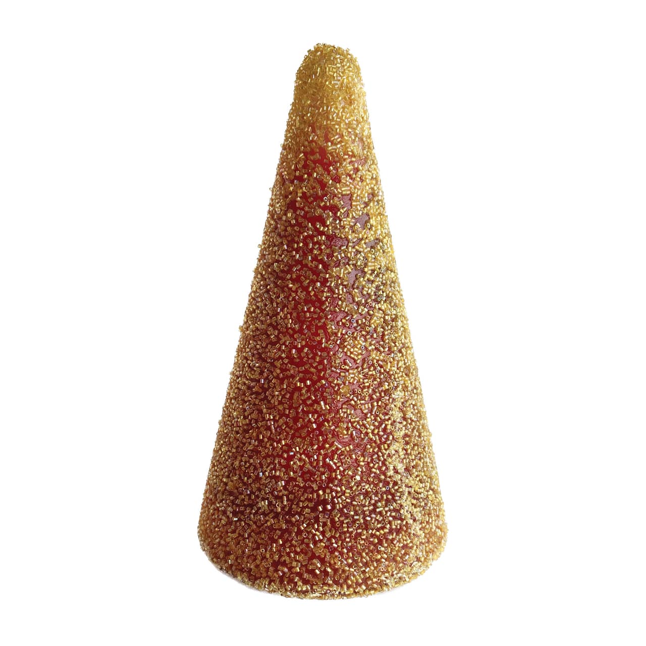 Hello Honey® 8.5" Copper & Gold Tall Round & Sparkling Glass Seed Bead Tree